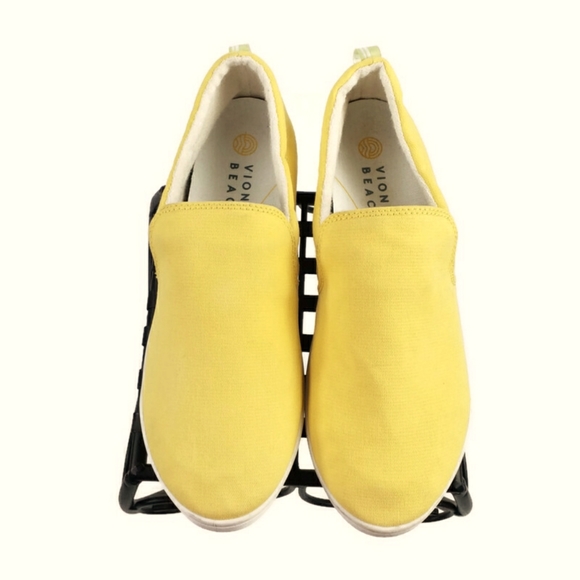 Vionic Beach Marshall Sun Yellow Slip-On Washable 3-Zone Comfort Shoe Womens 11 - Picture 1 of 12